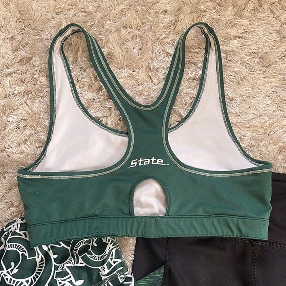 EUC Michigan State University Spartans Green and White Athletic Set S/M - Picture 5 of 12